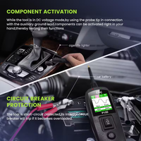 Probador de Circuitos Automotrices P100 12V 24V, Herramienta Eléctrica Automotriz, Detector de Cortocircuitos para Vehículos 6-30V con Cable de 40 pies
