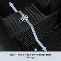 Tapis de sol de voiture double couche non toxique et inodore, entièrement enveloppant avec rebords surélevés