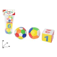 Cubos de Actividades I Morbigiochi de 10 cm, Juguete Educativo de Números Suaves para Niños