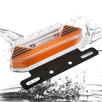 Feu de position latéral LED avec support en acier noir, couleurs bleu, vert, rouge, blanc, ambre, 12V 24V, étanche pour camion et remorque