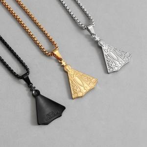 Collana con Pendente della <span class=keywords><strong>Madonna</strong></span> in Acciaio Inossidabile, Serie Religiosa Personalizzata, Vendita all'Ingrosso di Gioielli - Product Image 2