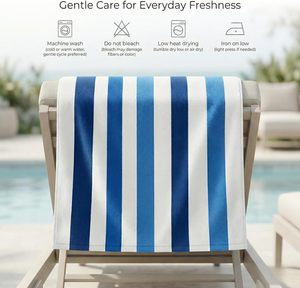 Oversized Cabana Stripe Cotton <b>Bath</b> <b>Towel</b> Luxury Plush Thick Hotel Swim Pool <b>Towels</b> Quick Dry Super Absorbent for Adults Woven - Product Image 3