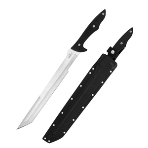 NIRYUU SAMURAI BLACK มีดพกอเนกประสงค์สำหรับงานยุทธวิธีผลิตโดย OEM ปรับแต่งได้ใบมีดคงที่ทำจากสแตนเลสคุณภาพสูงด้ามจับ G10ประกอบเองได้ - Product Image 1