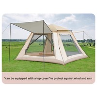 Tente portable d'extérieur imperméable pour 2-3 personnes, anti-moustiques, en maille respirante, à ouverture automatique en 3 secondes, idéale pour l'été, une chambre