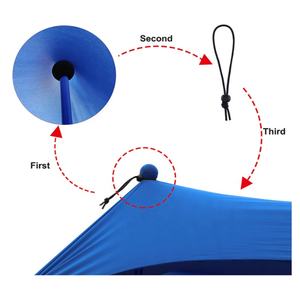 Toldo plegable para playa, toldo portátil, refugio solar, parasol bohemio, tienda de campaña para exteriores para playa con anclajes para sacos de arena, postes de aluminio - Product Image 5