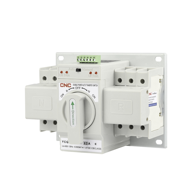 Dual Power Automatic Transfer Switch 63A/100A Din Rail Electrical Selector Switches 3P Uninterrupted Power Type CB