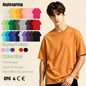 T-shirt vierge en gros 200 g/m² en coton épais pour jeunes garçons et filles, streetwear <span class=keywords><strong>d</strong></span>'été à manches courtes et épaules tombantes, personnalisable avec logo - Product Image 1