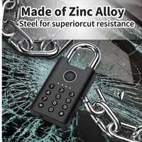 Cadenas intelligent numérique étanche avec déverrouillage par empreinte digitale et mot de passe, compatible avec l'application Tuya pour sacs, valises, casiers et portes en bois