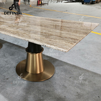 Service clé en main de fabrication sur mesure complète, ensemble complet de meubles de restaurant modernes en marbre pour usage hôtelier et salle à manger, facile à nettoyer