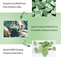 Masseur de tête et de cou en pierre naturelle en gros, rouleau de massage facial en jade Gua Sha et ensemble de gua sha, rouleau de jade vert
