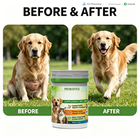 Probiotiques pour chiens et chats adultes, comprimés à mâcher souples, prébiotiques, santé digestive, multivitamines, 100% naturel, absorption rapide