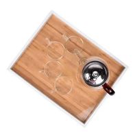 Boîtes à thé en bois avec couvercle coulissant, boîte à thé en bois pour restaurants, boîtes à thé en bois en gros