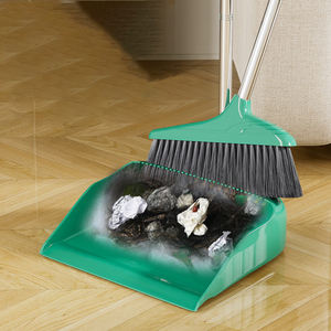 Balai à poussière pour le nettoyage des sols domestiques, balai en plastique d'intérieur avec pelle à poussière, ensemble balai et pelle - Product Image 4