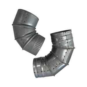 Coude à 90 degrés en fer galvanisé blanc pour échappement de fumée Conduit en spirale Soudé Ventilation Capot Coude Raccords de tuyauterie - Product Image 2