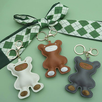 Porte-clés en cuir PU au design animalier mignon avec pendentif de sac en métal de luxe, idéal pour sac à main et voiture, cadeau