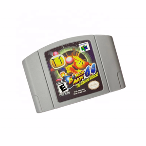 ตลับเกม N64 สำหรับเกม <span class=keywords><strong>Bomberman</strong></span> 64 the Second Attack เกมวิดีโอ 64 บิต สำหรับเครื่องเล่นเกม <span class=keywords><strong>Nintendo</strong></span> 64 รุ่นอเมริกา ภาษาอังกฤษ - Product Image 1