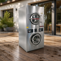 10-25kg YJS Coin/Card/QR Stainless Steel Fully Automatic Washer Extractor Small Capacity Laundry Equipment CE/ISO Certified
