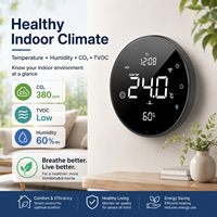 Termostato Digital Tuya Zigbee con Perilla Redonda para Sauna, Termostato WiFi para Calefacción por Suelo Radiante, 16A con Sensor NTC