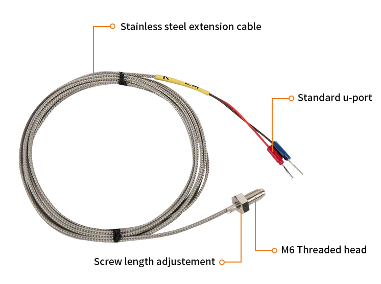 product-750-558.9812332439678 high capacity M6 screw thread industry probe temperature sensor E K j type thermocouple