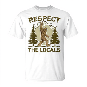 Camiseta Respect The Locals Bigfoot con diseño Rock On del Parque Nacional - Product Image 2