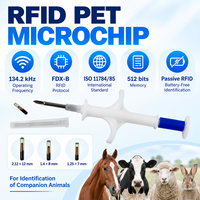 Microchip RFID injectable 1,4x8 mm EM4305, étiquette RFID pour l'identification des animaux de compagnie et du bétail