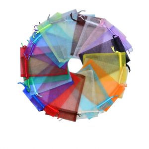 Bolsitas de Organza Blancas Pequeñas de 7x9cm, Bolsas de Regalo para Bodas, Navidad, Joyería y Embalaje - Product Image 1