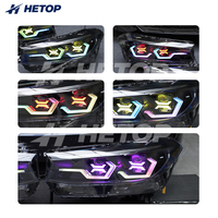 Phares HETOP G30 2017-2023 Série 5 – Amélioration personnalisée spéciale style OSS RGB, quatre feux de proche, huit feux de lointain, lampes uniques LED DRL pour BMW