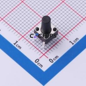 YTS1R0012LBT00 Tactile <b>Switch</b> Through hole Component (THT)-4P,6x6mm <b>Switch</b> 2.5N 6mm 6mm 10mm - Product Image 1