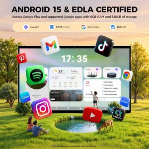 Televisor Inteligente Portátil 4K de 24, 27 y 32 Pulgadas, con Batería de 4-7 Horas, Pantalla Interactiva Inalámbrica Android con Cámara y Micrófono - Product Image 4