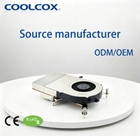 CoolCox CM-FH41H 94x137x29.5mm Refroidisseur Actif, Ventilateur Soufflant à Roulement Hydraulique avec Ailettes Empilées à Caloduc pour Refroidissement de PC Industriel