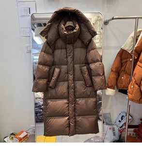 Super Thick DuckDown Knee-Length <b>Hat</b> All-Season Large Loose Fit Winter Clothing <b>Stand</b> Warm-keeping Button Decoration for - Product Image 3