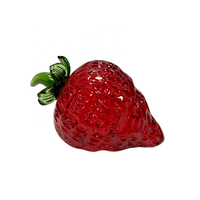 Kleurrijke kristallen fruitfiguren (appel, druif, persimmon, granaatappel, aardbeien, ananas) - geëtst handgemaakt decoratief verzamelstuk