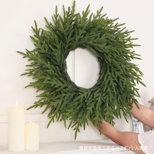 Guirlande <span class=keywords><strong>de</strong></span> Noël réaliste et souple <span class=keywords><strong>de</strong></span> 26 pouces pour porte d'entrée, mur extérieur, fenêtre, décoration <span class=keywords><strong>de</strong></span> Noël et <span class=keywords><strong>de</strong></span> Thanksgiving, intérieur - Product Image 2
