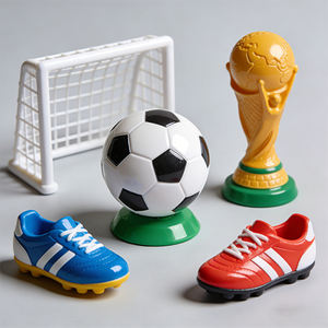 世界サッカーをテーマにしたプラスチック製の装飾品/おもちゃのカスタム射出成形加工サービス。コレクションや贈り物に最適です。 - Product Image 1