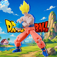 Figura de Acción Coleccionable de Goku 9L, Impresa en 3D, de Plástico, con Múltiples Articulaciones, Juguete de Dibujos Animados, Regalo Superventas, Lucky 13 Titan 13