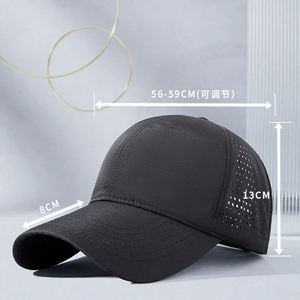 Custom Logo Acceptable Summer Fast Dry Laser Hole Breathable Nylon <b>Golf</b> <b>Sun</b> <b>Hat</b> Large Head Size Baseball Caps for Man - Product Image 5