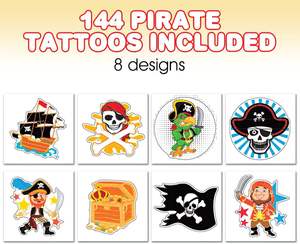 Pirata <span class=keywords><strong>Tatuajes</strong></span> Temporales <span class=keywords><strong>para</strong></span> Niños Pegatina Pirata <span class=keywords><strong>Tatuajes</strong></span> <span class=keywords><strong>para</strong></span> Niños Pirata Fiesta de <span class=keywords><strong>Cumpleaños</strong></span> <span class=keywords><strong>Tatuajes</strong></span> - Product Image 5