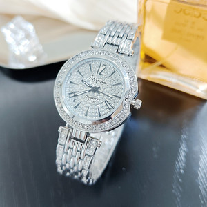 YuSa1255 Großhandel Luxus Damen Quarzuhr Voll-Diamant-Armband Römische Ziffern Casual Damenuhren Schmuckset für Frauen - Product Image 2