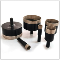 Forets à trépan diamantés sinterisés à queue droite en acier rapide, 3-130 mm, pour perceuse d'établi, utilisation humide, bord lisse, verre et céramique