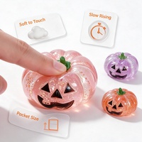 Ensemble de 6 jouets en forme de citrouille scintillants aux couleurs pastel, cadeaux pour Halloween, jouets anti-stress