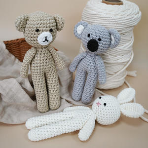 手作りのかわいい編みぐるみ動物ぬいぐるみ、キュートで柔らかいクマ、ウサギ、コアラのぬいぐるみ、おしゃぶり、PPコットン、ベビーギフト、お土産 - Product Image 5