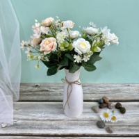 2026 Vente Chaude d'Usine de Fleurs de Roses en Soie Artificielle, Bouquet d'Étamines pour Décoration de Mariage et Fêtes