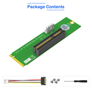 PCIe 4X <span class=keywords><strong>M</strong></span>.2 Key <span class=keywords><strong>M</strong></span> Adaptörü, Masaüstü/Dizüstü Bilgisayarlar için 22x60/80mm 12V Güç Girişi 1X/4X/8X/16X Riser Kartları (GPU/Ekran Kartı) 8GB/s'yi destekler. - Product Image 6
