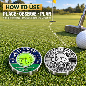 Niveau de golf en métal double face avec bulle de niveau, aide au putting compacte pour la lecture de la pente, idéal pour l'entraînement de golf et les cadeaux pour la vente au détail - Product Image 5