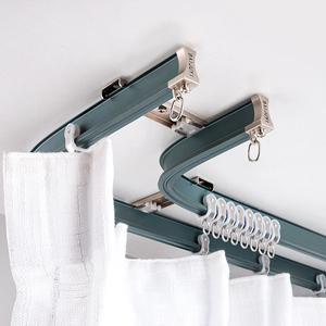 U Shape Plastic <b>Curtain</b> <b>Hooks</b> With Metal Rings Easy Installation Modern <b>Curtain</b> Accessories For Track System - Product Image 2
