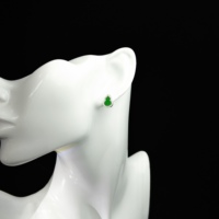 Boucles d'oreilles en jadéite naturelle de Birmanie de qualité A, vert gourde, pour femme, à porter au quotidien, cadeau en jadéite (avec NGTC)