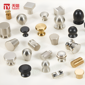 304不锈钢现代家具单孔柜门和抽屉把手圆形单把手 - Product Image 5
