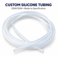 Tube en silicone translucide sur mesure, tube en silicone flexible creux pour équipement de transfert de liquides, OEM ODM, usine Chine Malaisie