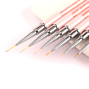 Prêt à expédier – <span class=keywords><strong>Pinceau</strong></span> à ongles rose <span class=keywords><strong>extra</strong></span> <span class=keywords><strong>fin</strong></span> 9 mm pour détails de lignes rayées 5/7/9/11/13/15 mm - Product Image 1
