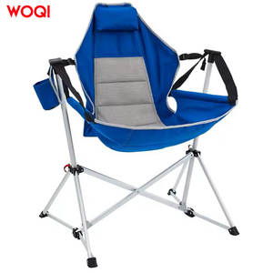 Silla Plegable para Camping Woqi, Color Azul, Marco de Aluminio, Tela Oxford, Silla de Playa y Jardín para Exteriores con Almohada, Estilo Mochila Compacta - Product Image 1